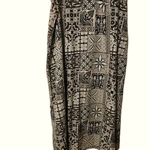 Vintage Westbound Long Maxi Skirt. Multi-patterned Black Brown Beige Size 10